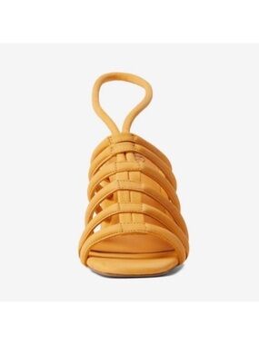 FREE PEOPLE Collected Cinched Hot Orange Sandals 36.5 Minor Dange Easy Fix